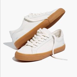 Madewell Monochrome White Tennis Shoes